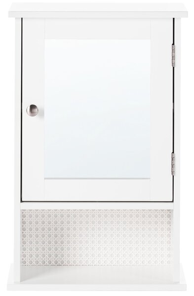 Zrkadlová skrinka do kúpeľne biela MDF 34 x 53 cm úložný priestor moderný škandinávsky štýl kúpeľňa