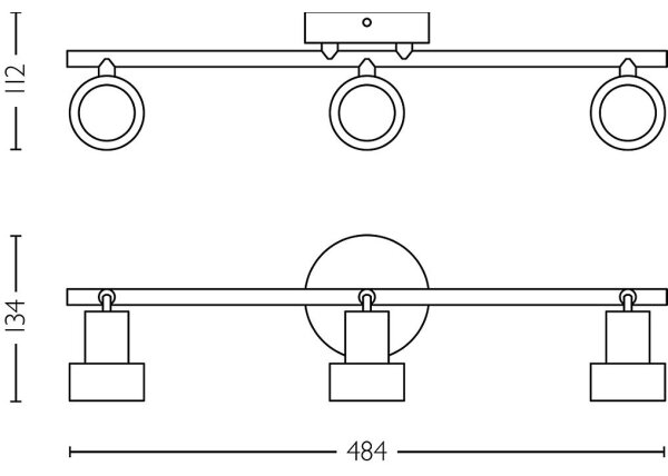 Philips - Bodové svietidlo CONDUIT 3xGU10/5W/230V čierna/mosadz