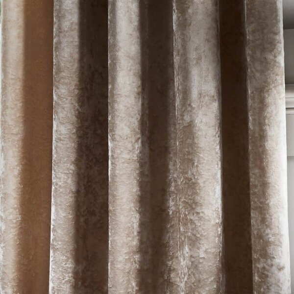 Béžové závesy v súprave 2 ks 168x229 cm Crushed Velvet – Catherine Lansfield