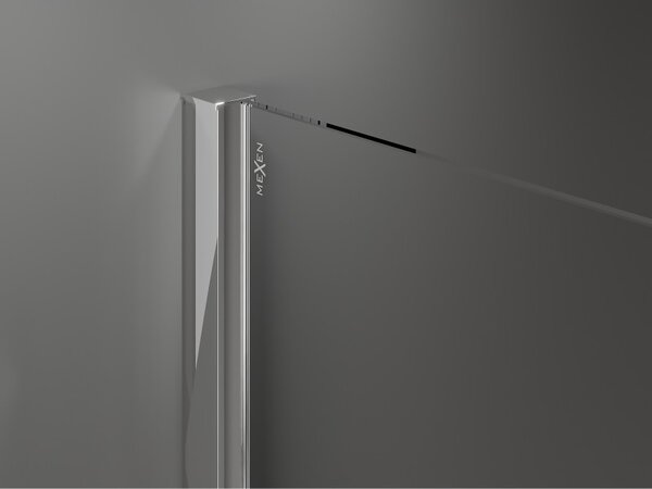 Mexen Velar Duo, sprchový kút s posuvnými dverami 80 x 80 cm, 8mm šedé sklo, chrómová, 871-080-080-42-01