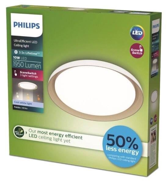 Philips - LED Stmievateľné stropné svietidlo PEBBLO LED/10W/230V 4000K biela