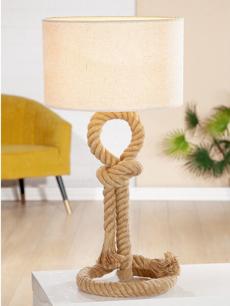 Béžová lampa na nočný stolík TAU