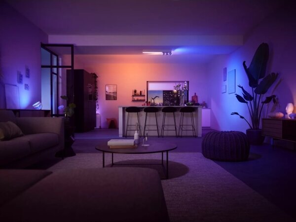 Philips-LED RGBW Stmievateľné bodové svietidlo Hue CENTRIS 3xGU10/4,2W + LED/11W