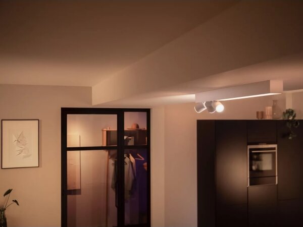 Philips-LED RGBW Stmievateľné bodové svietidlo Hue CENTRIS 3xGU10/4,2W + LED/11W