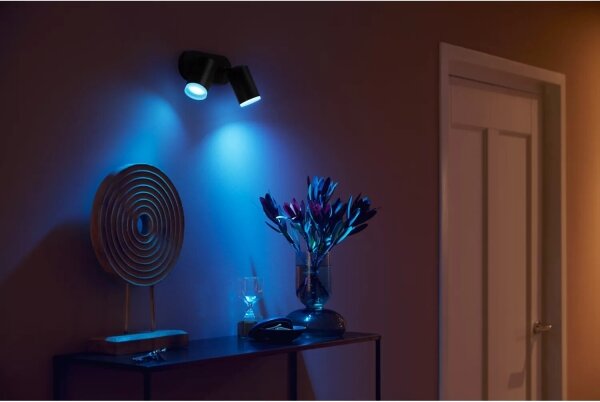 Philips - LED RGBW Stmievateľné bodové svietidlo Hue FUGATO 2xGU10/4,2W/230V čierna