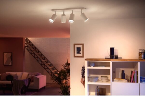 Philips - LED RGBW Stmievateľné bodové svietidlo Hue FUGATO 4xGU10/4,2W/230V biela