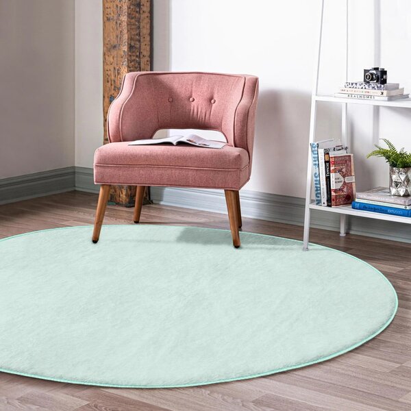 Prateľný okrúhly koberec v mentolovozelenej farbe vhodný pre robotické vysávače ø 80 cm Comfort – Mila Home