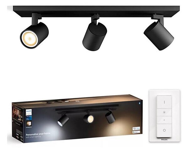 Philips - LED Stmievateľné bodové svietidlo Hue RUNNER 3xGU10/4,2W/230V + DO čierna
