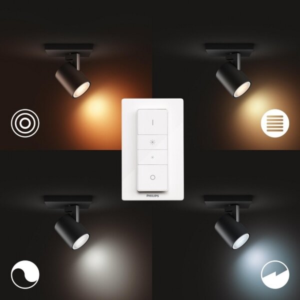 Philips - LED Stmievateľné bodové svietidlo Hue RUNNER 1xGU10/4,2W/230V + DO čierna