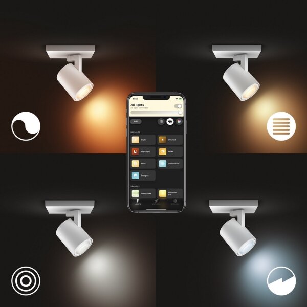 Philips - LED Stmievateľné bodové svietidlo Hue RUNNER 1xGU10/4,2W/230V biela