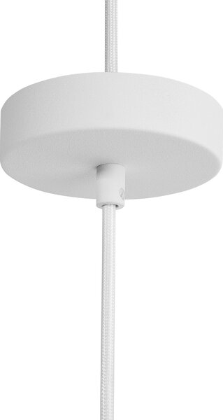 Závesná lampa matná biela polkruhové tienidlo na 1 žiarovku industriálne moderné svietidlo