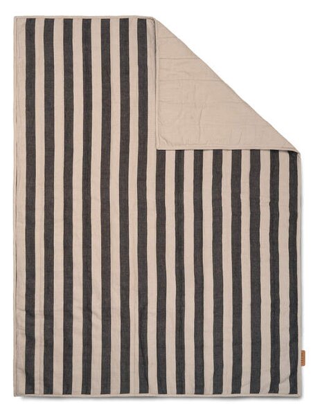 Ferm Living Prikrývka Grand, sand / black