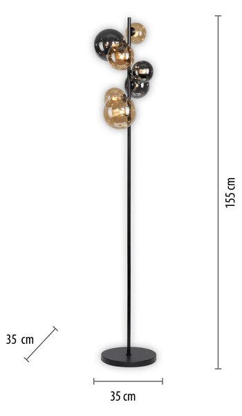 STOJACIA LED LAMPA, 35/35/155 cm - Interiérové svietidlá