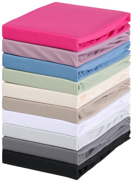 NAPÍNACIA PLACHTA NA BOXSPRIN, džersej, taupe, 90/220 cm Novel - Obliečky & plachty