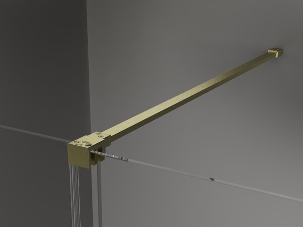 Mexen Velar, posuvné sprchové dvere do otvoru 90 cm, 8mm sklo námraza, zlatá matná, 871-090-000-31-55