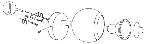 EGLO 31001 - LED Bodové svietidlo BIMEDA 1xGU10/3W LED