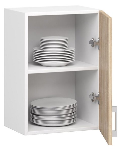 Ak furniture Kuchynská závesná skrinka Š 40 cm D1 Artus biela/sonoma