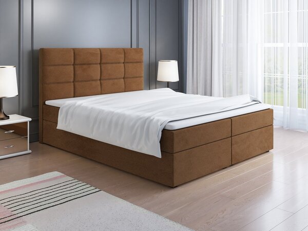 Čalúnená posteľ LILLIANA 1 - 140x200, hnedá