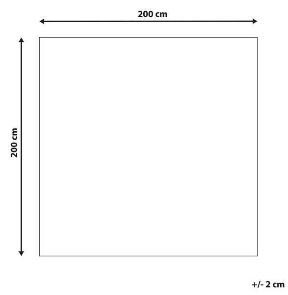 Koberec béžový a modrý vlnený izbový 200 x 200 cm orientálny kvetovaný vzor ručne všívaný