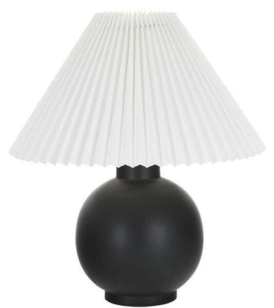 Keramická stolová lampa s plisovaným tienidlom „Vivid”, Ø 36 x 40 cm