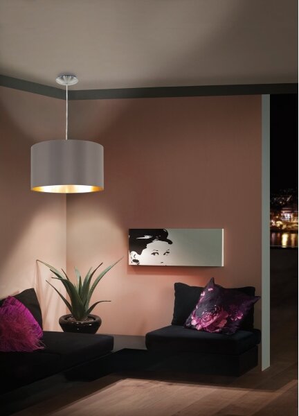 Eglo 55269 - Luster na lanku MASERLO 1xE27/60W/230V hnedá