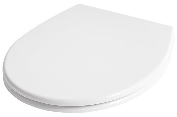 WC doska s pomalým sklápaním biela MDF lesklý povrch 45 x 37 cm ľahko odnímateľná kúpeľňové doplnky tradičný štýl kúpeľňa toaleta