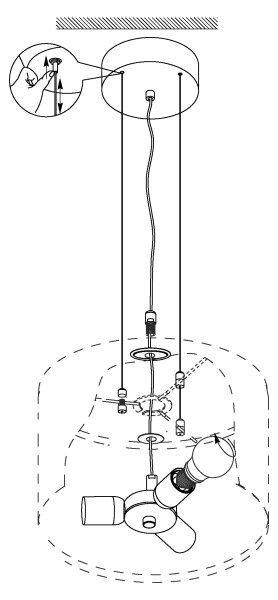Eglo 31608 - Luster na lanku MASERLO 3xE27/60W/230V