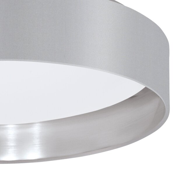 Eglo 31623 - LED stropné svietidlo MASERLO LED/16W/230V pr. 40,5 cm sivá/strieborná