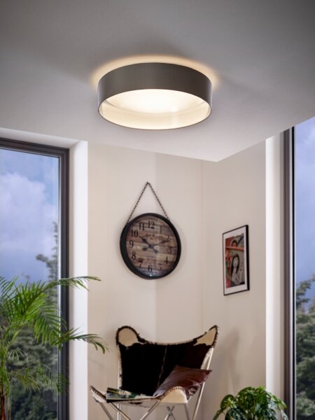 Eglo 31623 - LED stropné svietidlo MASERLO LED/16W/230V pr. 40,5 cm sivá/strieborná