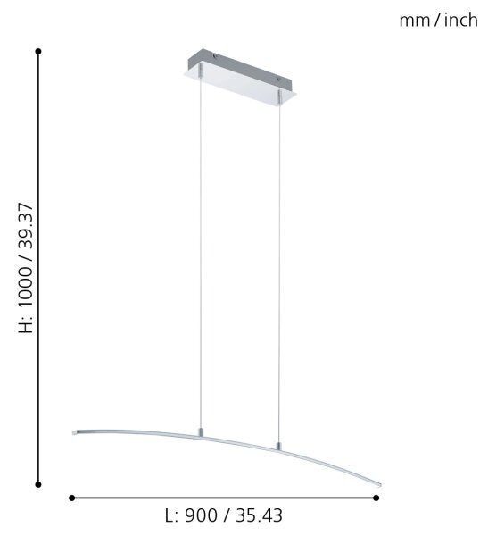 Eglo 32048 - LED luster LASANA LED/14W/230V