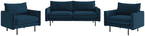 SEDACIA ZOSTAVA, textil, modrá Livetastic - Online Only obývacie izby, Online Only