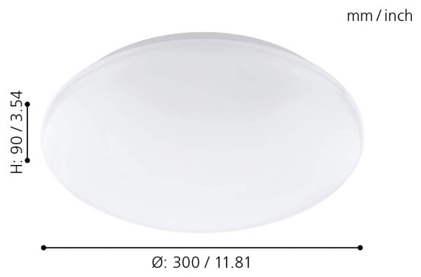 Eglo 33219 - LED RGB stropné svietidlo GIRON-C LED/17W/230V priemer 30 cm biela