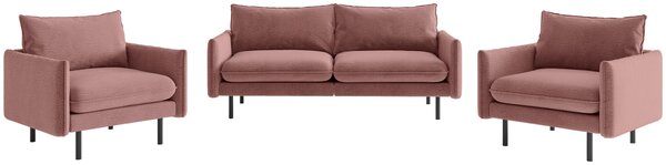 SEDACIA ZOSTAVA, textil, staroružová Livetastic - Online Only obývacie izby, Online Only