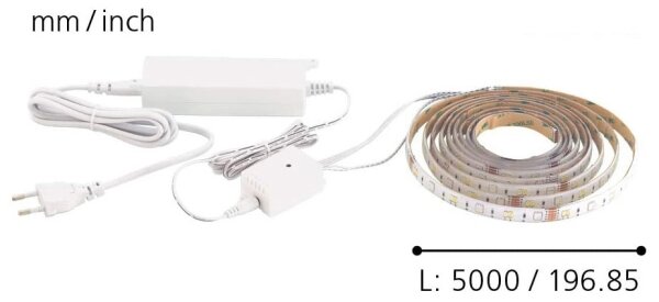 Eglo 32733 - LED RGB CCT Pásik 5m STRIPE-C LED/16W/230V
