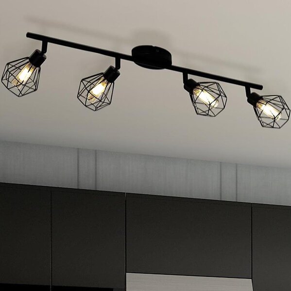 Eglo 55301 - LED bodové svietidlo ZAPATA 4xG9/3W/230V čierna
