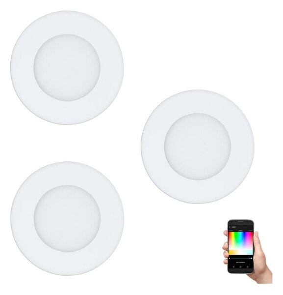 Eglo 32881-SADA 3x LED RGB stmievateľné podhľadové svietidlo FUEVA-C LED/3W/230V
