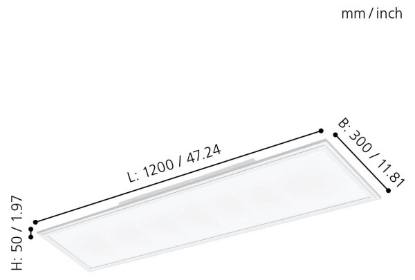 Eglo 32811 - LED Prisadený panel SALOBRENA LED/33W/230V