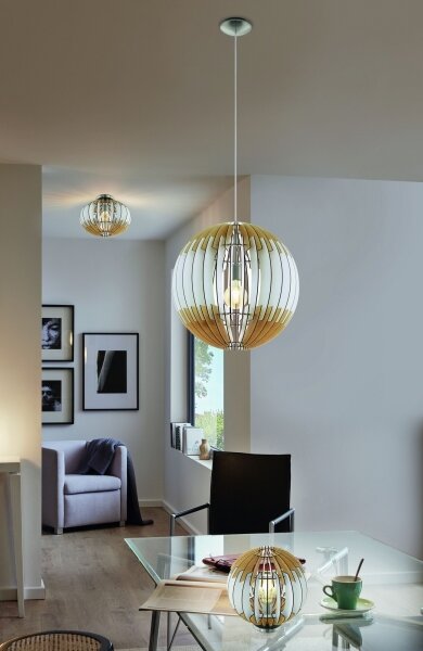Eglo 32846 - Luster na lanku OLMERO 1xE27/60W/230V