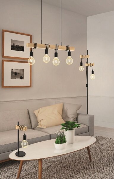 Eglo 32919 - Stojacia lampa TOWNSHEND 2xE27/10W/230V
