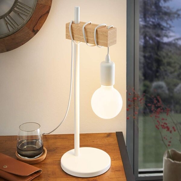 Eglo 33163 - Stolná lampa TOWNSHEND 1xE27/10W/230V