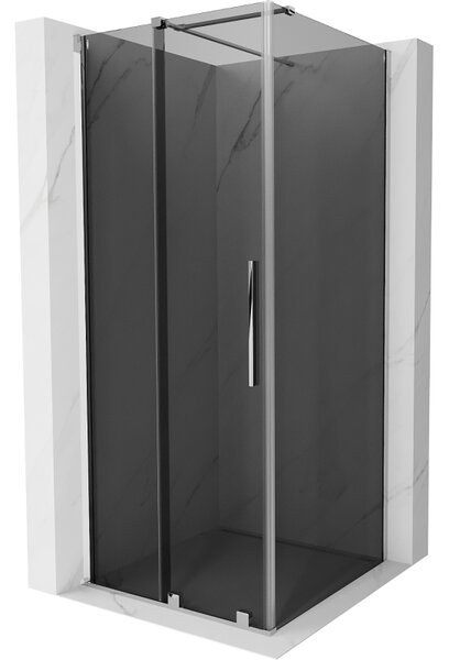 Mexen Velar, sprchový kút s posuvnými dverami 90 x 90 cm, 8mm šedé sklo, chrómová, 871-090-090-41-01