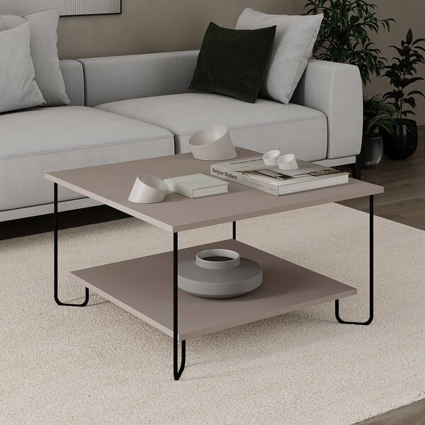 Sivý konferenčný stolík 80x80 cm Tonka – Marckeric