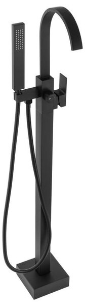 Erga Enzo, voľne stojaca vaňová batéria h-1090, čierna matná, ERG-YKA-BS.ENZO-BLK