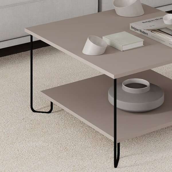 Sivý konferenčný stolík 80x80 cm Tonka – Marckeric