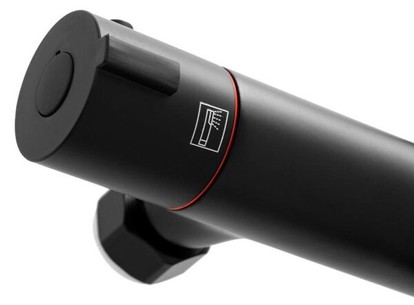 Erga Bergen Therm, sprchová súprava s termostatickou batériou a dažďovou hlavicou 25cm, čierna matná, ERG-YKA-BP.BERGEN-THERM-25-BLK
