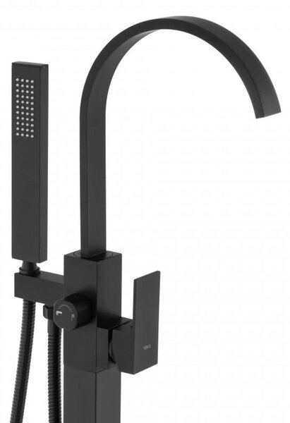 Erga Enzo, voľne stojaca vaňová batéria h-1090, čierna matná, ERG-YKA-BS.ENZO-BLK