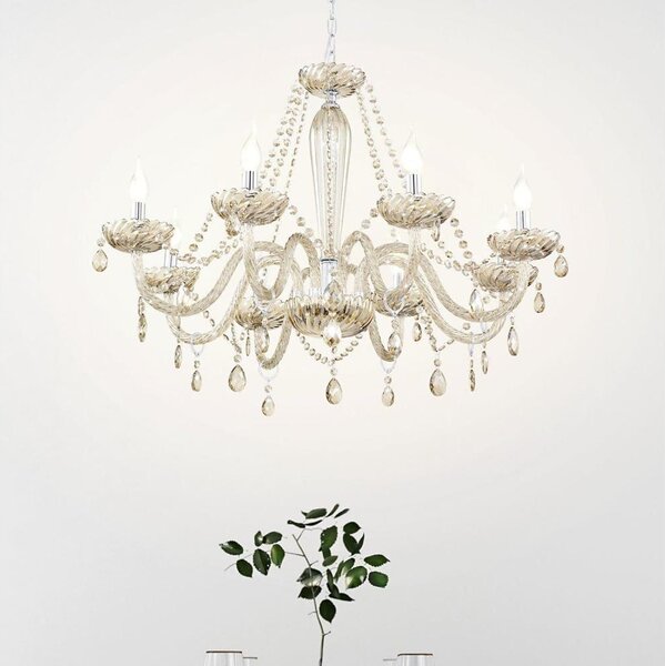 Eglo 39093 - Luster BASILANO 8xE14/40W/230V