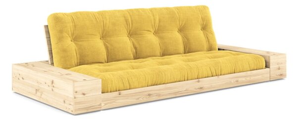 Žltá menčestrová rozkladacia pohovka 244 cm Base – Karup Design