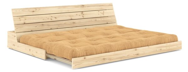 Menčestrová rozkladacia pohovka vo svetlohnedo-horčicovej farbe 196 cm Base – Karup Design