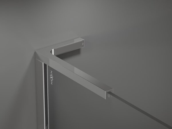 Mexen Velar L Duo, sprchový kút s posuvnými dverami 90 x 80 cm, 8mm šedé sklo, chrómová, 871-090-080-02-43-01